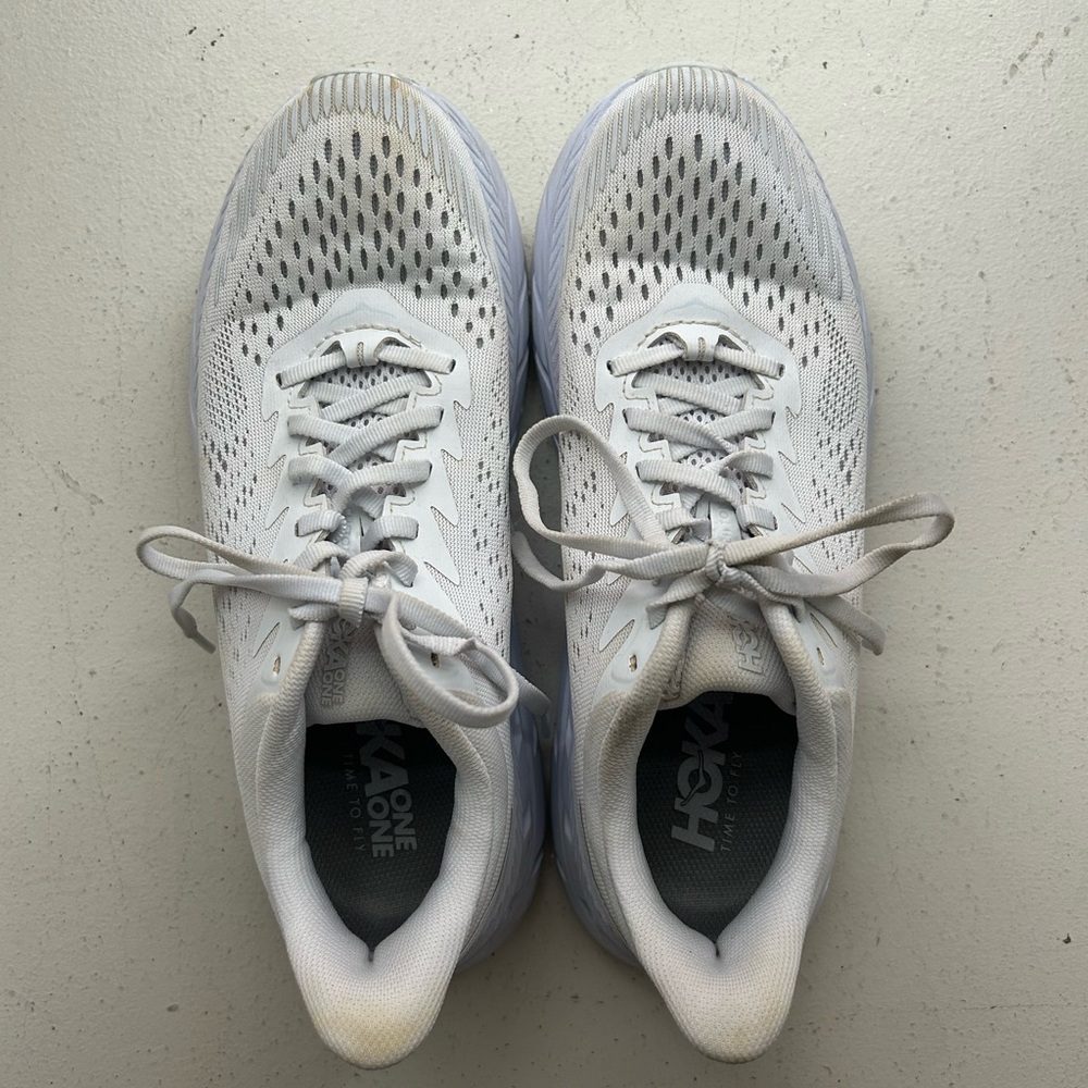 Hoka Clifton 7 White Sneakers